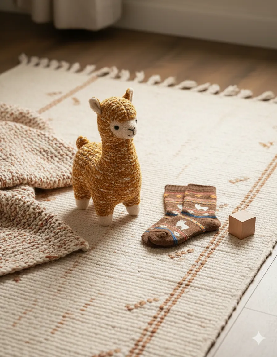 Alpaca Watching Socks - alternate view