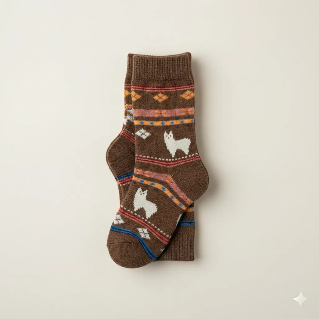 Alpaca Watching Socks